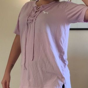 VS PINK TEE WITH Crosses